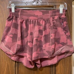 lululemon athletica Red Camo Athletic Shorts